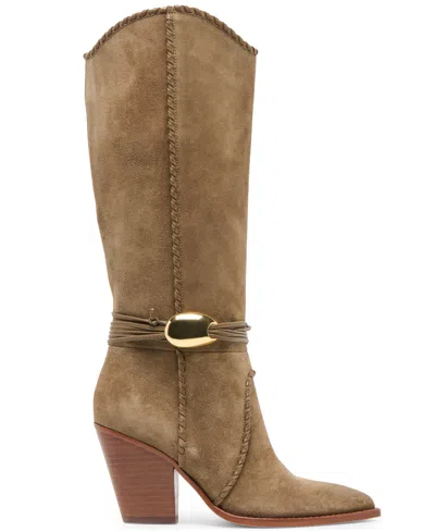 Dolce Vita Jody Boots Olive Suede In Brown
