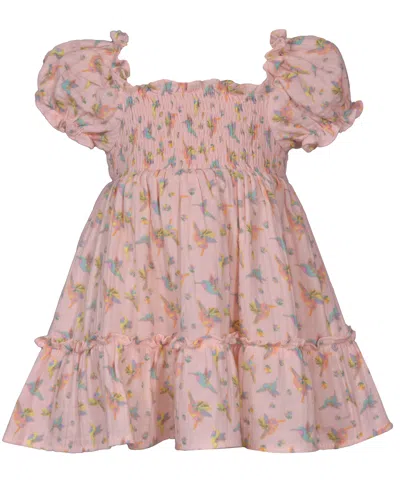 Bonnie Baby Baby Girls Hummingbird Smocked Dress