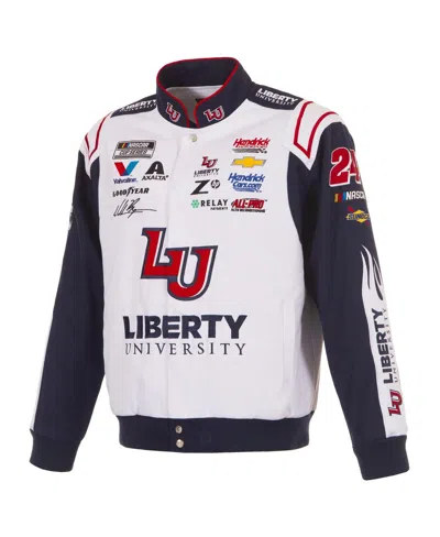 Jh Design Men's White William Byron Liberty University Full-snap Twill Uniform Jacket In White