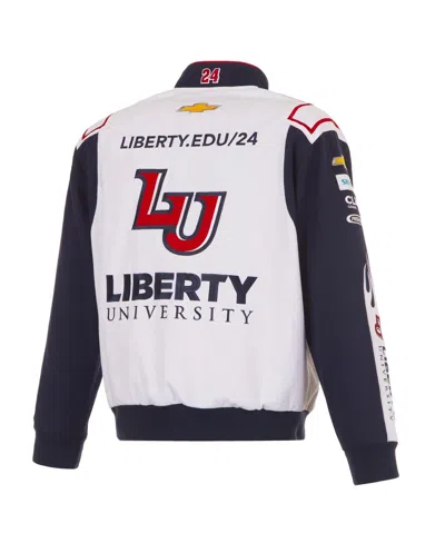 Jh Design Men's White William Byron Liberty University Full-snap Twill Uniform Jacket In White