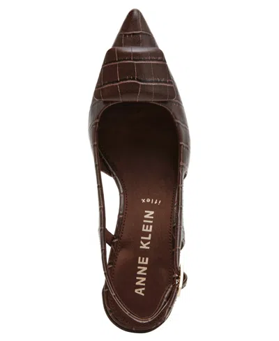 Anne Klein Women's Renetta Slingback Block Heel Pumps In Brown