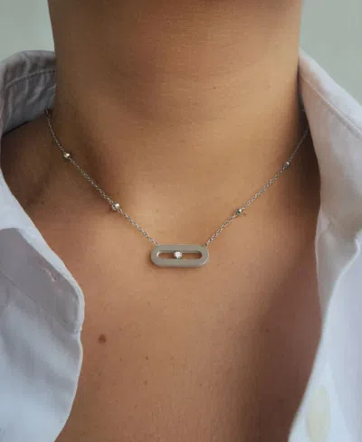 Adornia Tarnish Resistant Silver Plated Bar Necklace