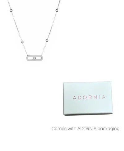 Adornia Tarnish Resistant Silver Plated Bar Necklace