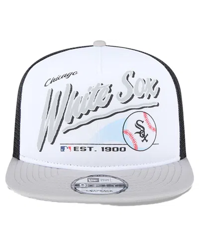 New Era Big Boys And Girls White Chicago White Sox Retro 9fifty Snapback Hat In White