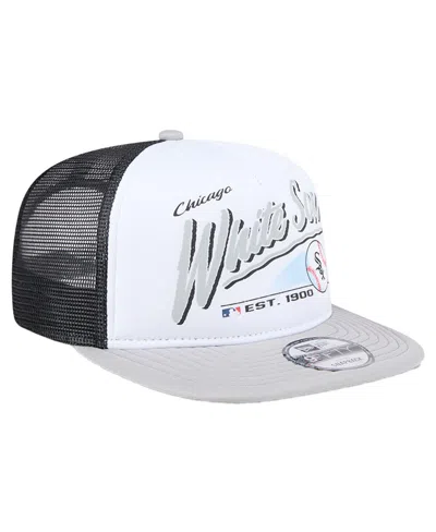 New Era Big Boys And Girls White Chicago White Sox Retro 9fifty Snapback Hat In White