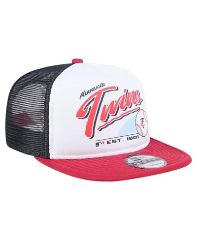New Era Big Boys And Girls White Minnesota Twins Retro 9fifty Snapback Hat In White