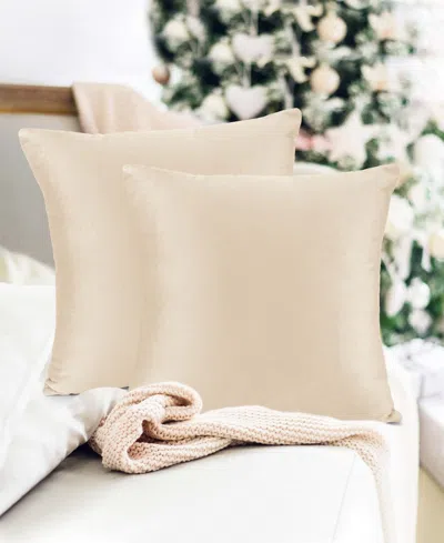 Nestl Elegant Velvet Removeable Cover 2-pack Decorative Pillows, 24" X 24"