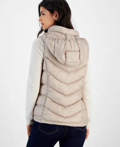 Charter Club Women's Packable Hooded Puffer Vest, Created For Macy's