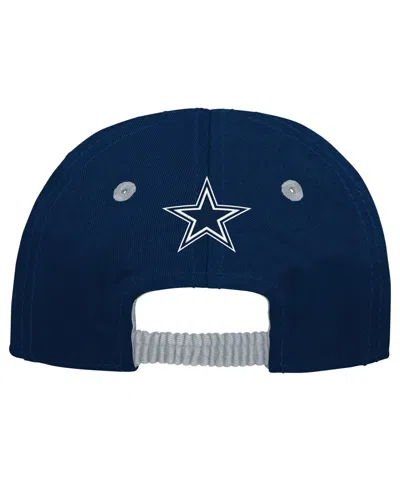 Outerstuff Baby Boys And Girls Navy/silver Dallas Cowboys My First Tail Sweep Slouch Flexâ Hat In Blue