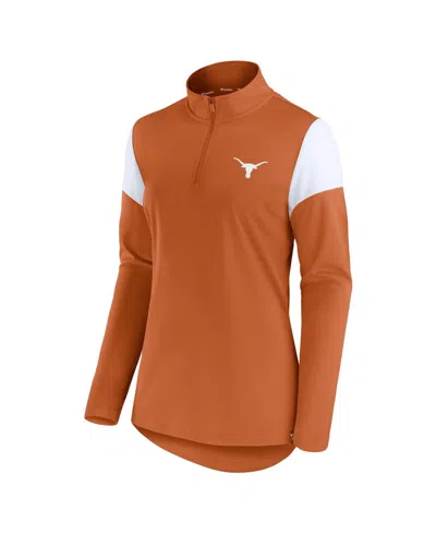 Fanatics Women's Texas Orange Texas Longhorns Block Party Quarter-zip Top