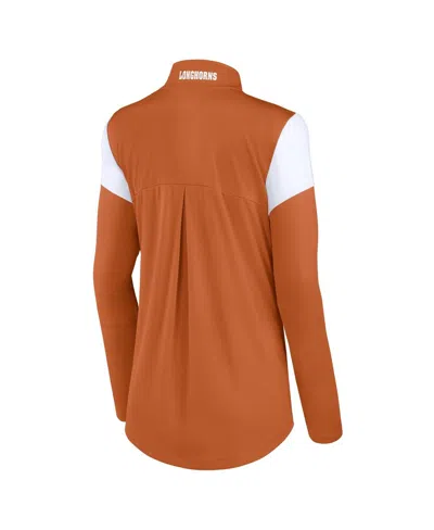 Fanatics Women's Texas Orange Texas Longhorns Block Party Quarter-zip Top