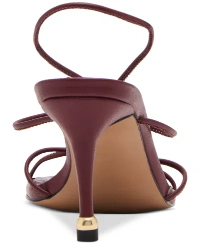 Steve Madden Women's Ramos Strappy Embellished High-heel Dress Sandals In Burgundy