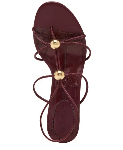 Steve Madden Women's Ramos Strappy Embellished High-heel Dress Sandals In Burgundy