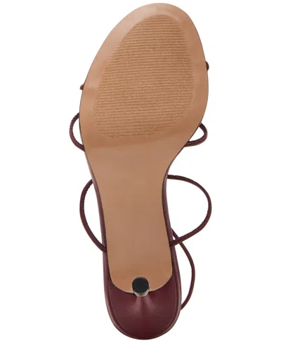 Steve Madden Women's Ramos Strappy Embellished High-heel Dress Sandals In Burgundy