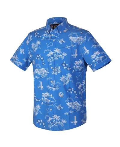 Reyn Spooner Men's Blue Detroit Lions Throwback Kekai Performance Button-down Shirt In Blue