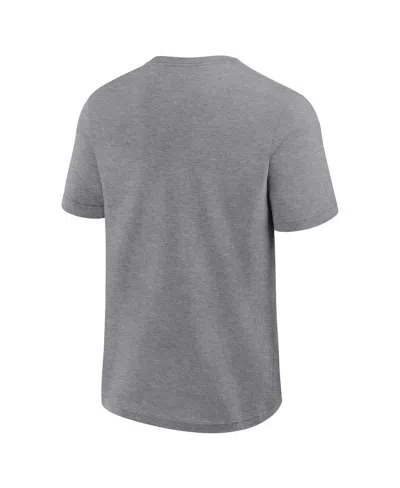 Fanatics Men's Heather Gray Las Vegas Raiders Big Tall Top Notch T-shirt In Gray