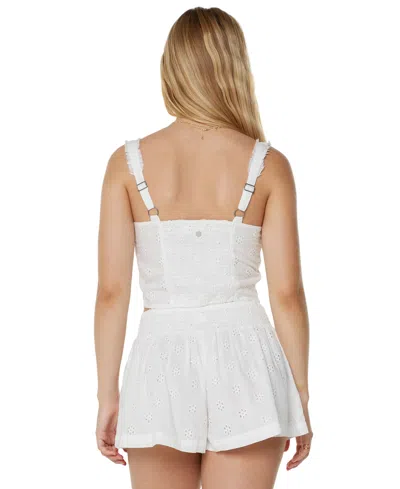 Roxy Juniors' Hazel Cotton Eyelet Corset Top