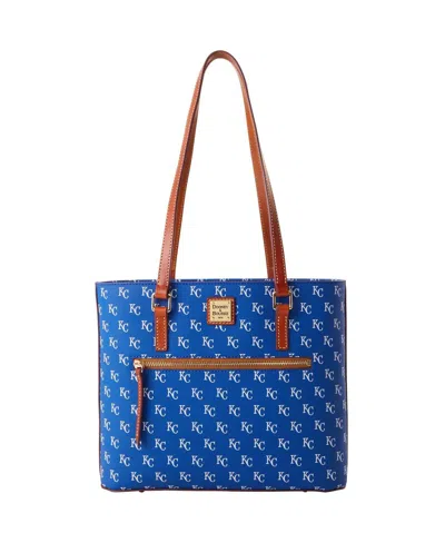 Dooney & Bourke Kansas City Royals Signature Shopper Purse In Blue