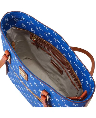 Dooney & Bourke Kansas City Royals Signature Shopper Purse In Blue