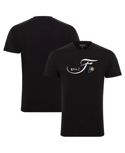 Sportiqe Men's And Women's Black Indiana Pacers 2025 Nba Finals Bingham Premium T-shirt