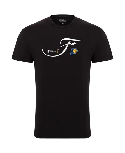 Sportiqe Men's And Women's Black Indiana Pacers 2025 Nba Finals Bingham Premium T-shirt