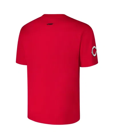 Pro Standard Men's Red Cincinnati Reds Turn It Up Dropped Shoulder T-shirt In Red