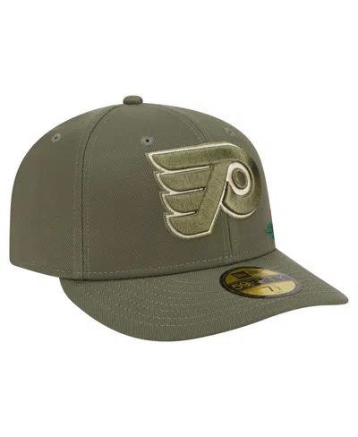 New Era Men's Olive Philadelphia Flyers Tonal Florals 59fifty Fitted Hat