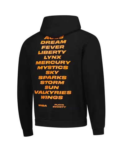 Playa Society Men's And Women's Black Wnba Team Pullover Hoodie In Black