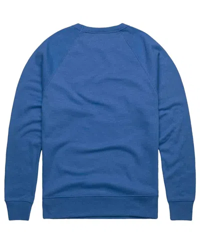 Homage Royal Brooklyn Dodgers Retro Tri-blend Pullover Sweatshirt In Blue
