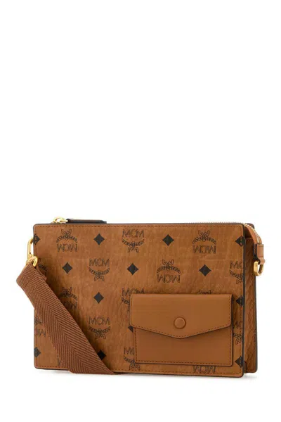 Mcm Printed Canvas Small Aren Clutch