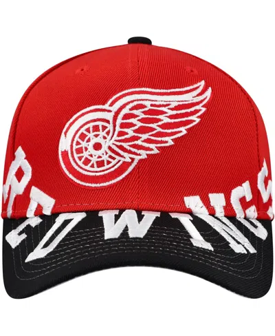 Mitchell & Ness Men's Red/black Detroit Red Wings Underarch Two-tone Pro Crown Snapback Hat
