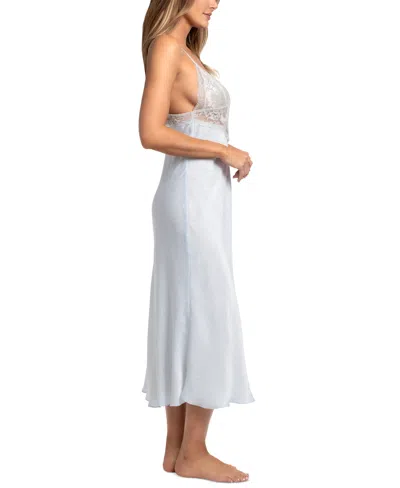 Linea Donatella Women's Luxe Satin Bridal Lingerie Long Gown