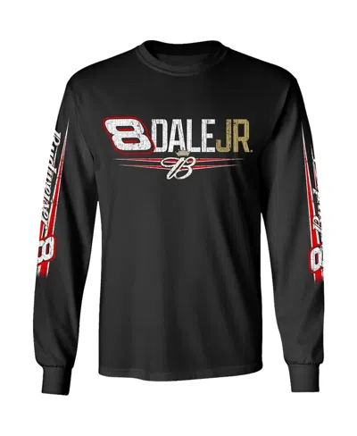 Jr Motorsports Official Team Apparel Men's Black Dale Earnhardt Jr. Budweiser Long Sleeve T-shirt