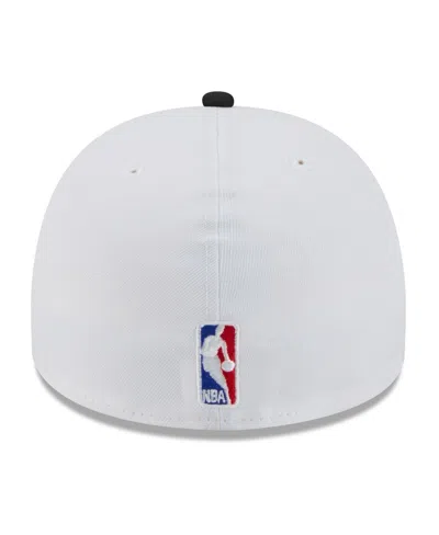 New Era Men's White/black Chicago Bulls 2025 Nba Draft A-frame 59fifty Fitted Hat