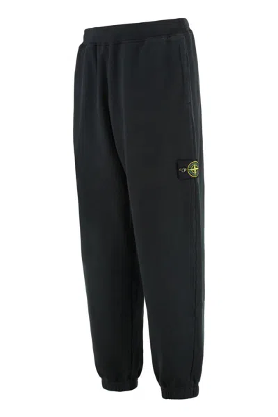 Stone Island Elastic Waist Sweatpants In Black