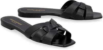 Saint Laurent Leather Slides