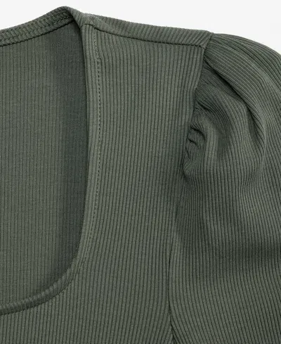 On 34th Women's Square-neck Puff-sleeve Top, Exclusively At Macy's In Green