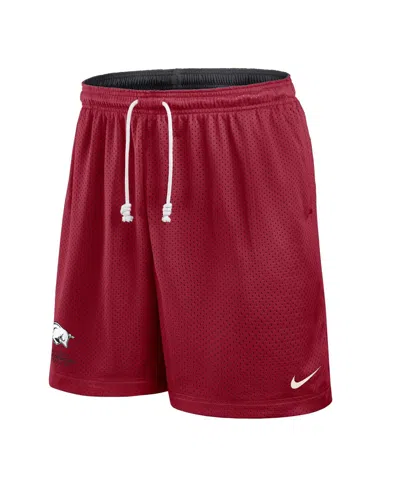 Nike Men's Cardinal/gray Arkansas Razorbacks 2025 Sideline Reversible Performance Shorts In Multi