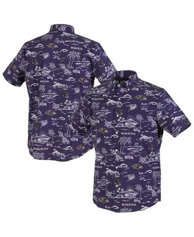 Reyn Spooner Purple Baltimore Ravens Kekai Performance Button-down Shirt In Purple