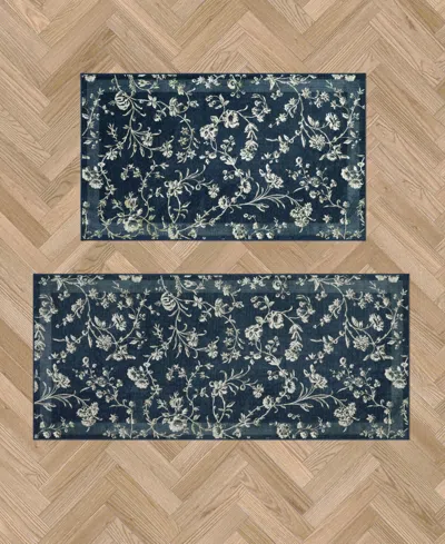 Laura Ashley Imagine Printed Chenille 2-pc. Runner Rug Set In Blue