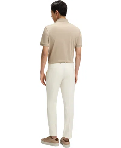 Hugo Boss Tailored Trousers With Pockets And Belt Loops In White