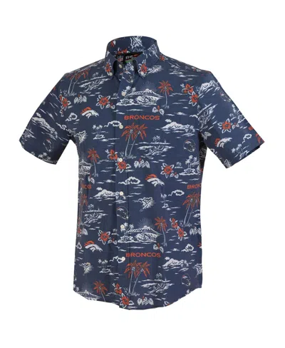 Reyn Spooner Navy New England Patriots Kekai Performance Button-down Shirt In Blue