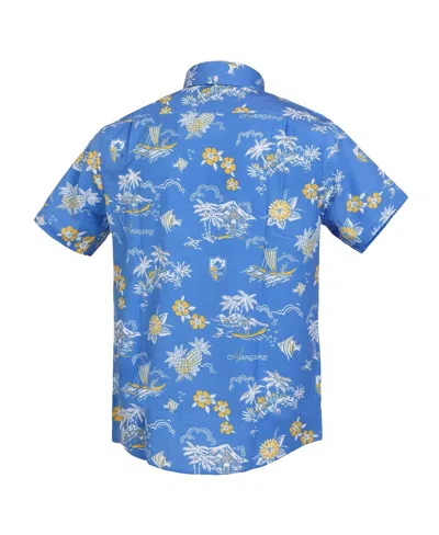 Reyn Spooner Men's Powder Blue Los Angeles Chargers Throwback Kekai Performance Button-down Shirt In Blue