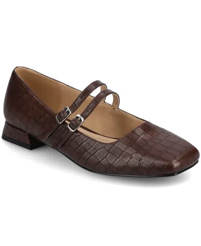 Journee Collection Women's Gredah Square Toe Double Strap Mary Jane Flats