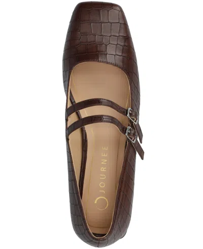 Journee Collection Women's Gredah Square Toe Double Strap Mary Jane Flats