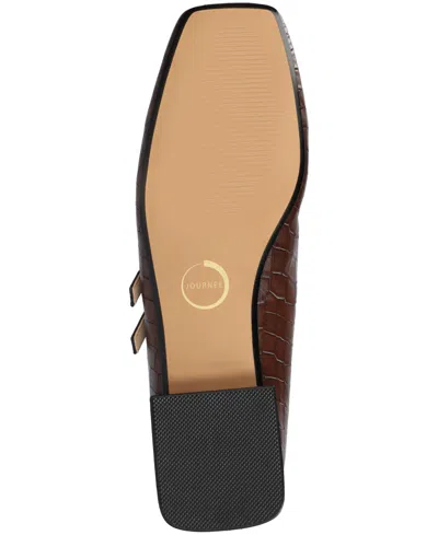 Journee Collection Women's Gredah Square Toe Double Strap Mary Jane Flats