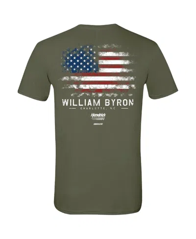 Hendrick Motorsports Team Collection Men's Green William Byron Flag T-shirt In Green