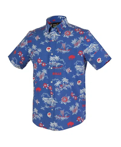 Reyn Spooner Men's Royal Buffalo Bills Throwback Kekai Performance Button-down Shirt In Blue