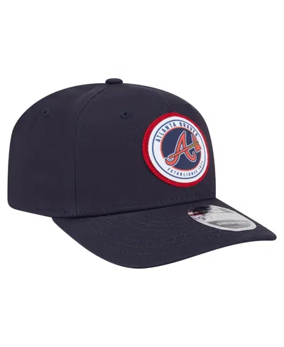 New Era Men's Navy Atlanta Braves Circle Patch 9seventy Stretch-snap Hat