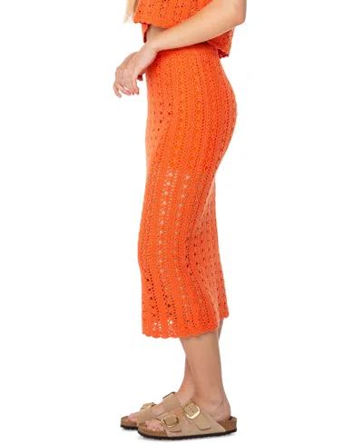 Roxy Sea Swirl Crochet Midi Skirt